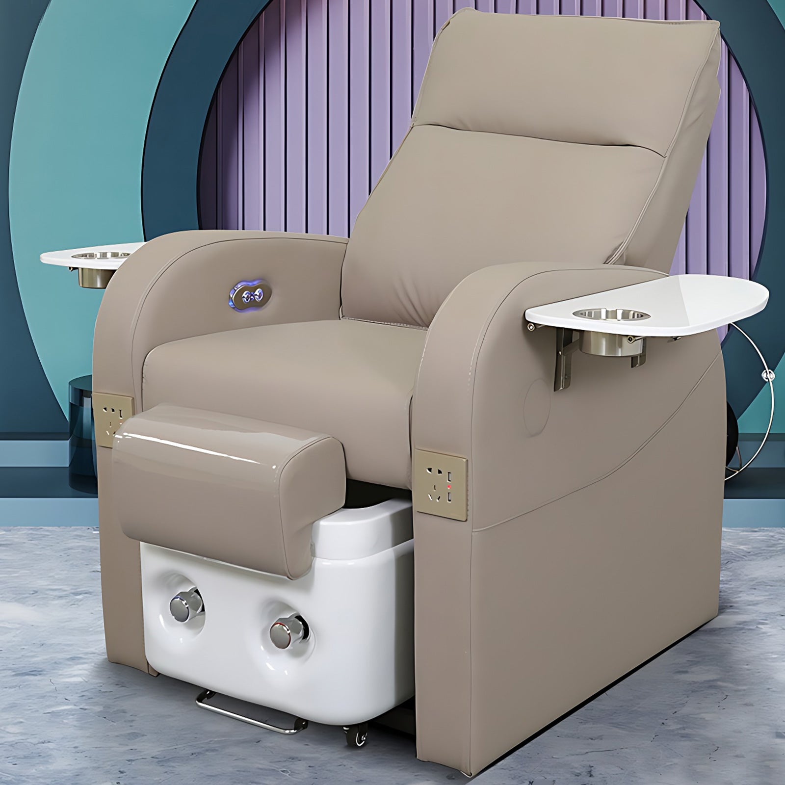 Reclining Pedicure Chair Plumbing AMY518 Larnavo