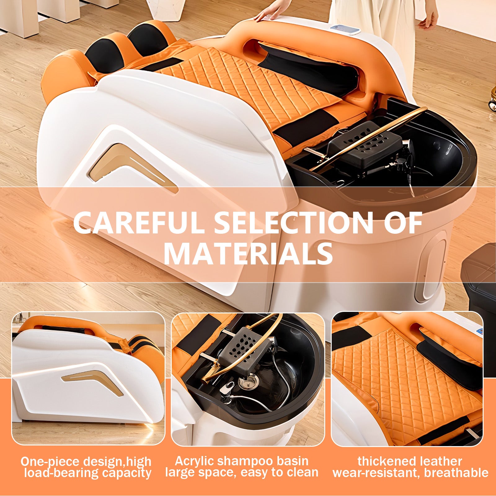 LuxeGlow Salon Electric Massage Head Spa Bed WXT110