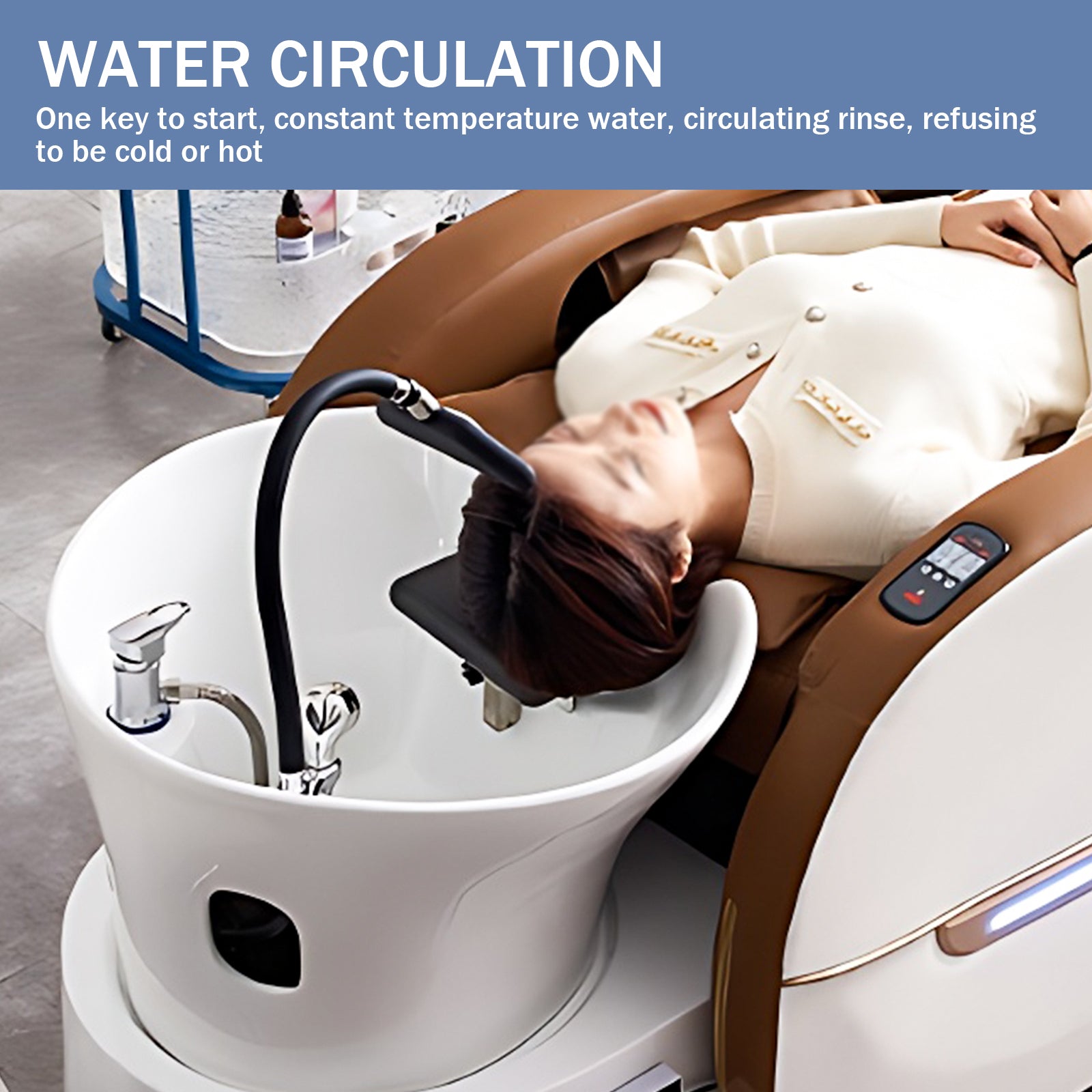 Plumbed Lux Salon Spa Full Body Massage Head Spa Bed XTC908