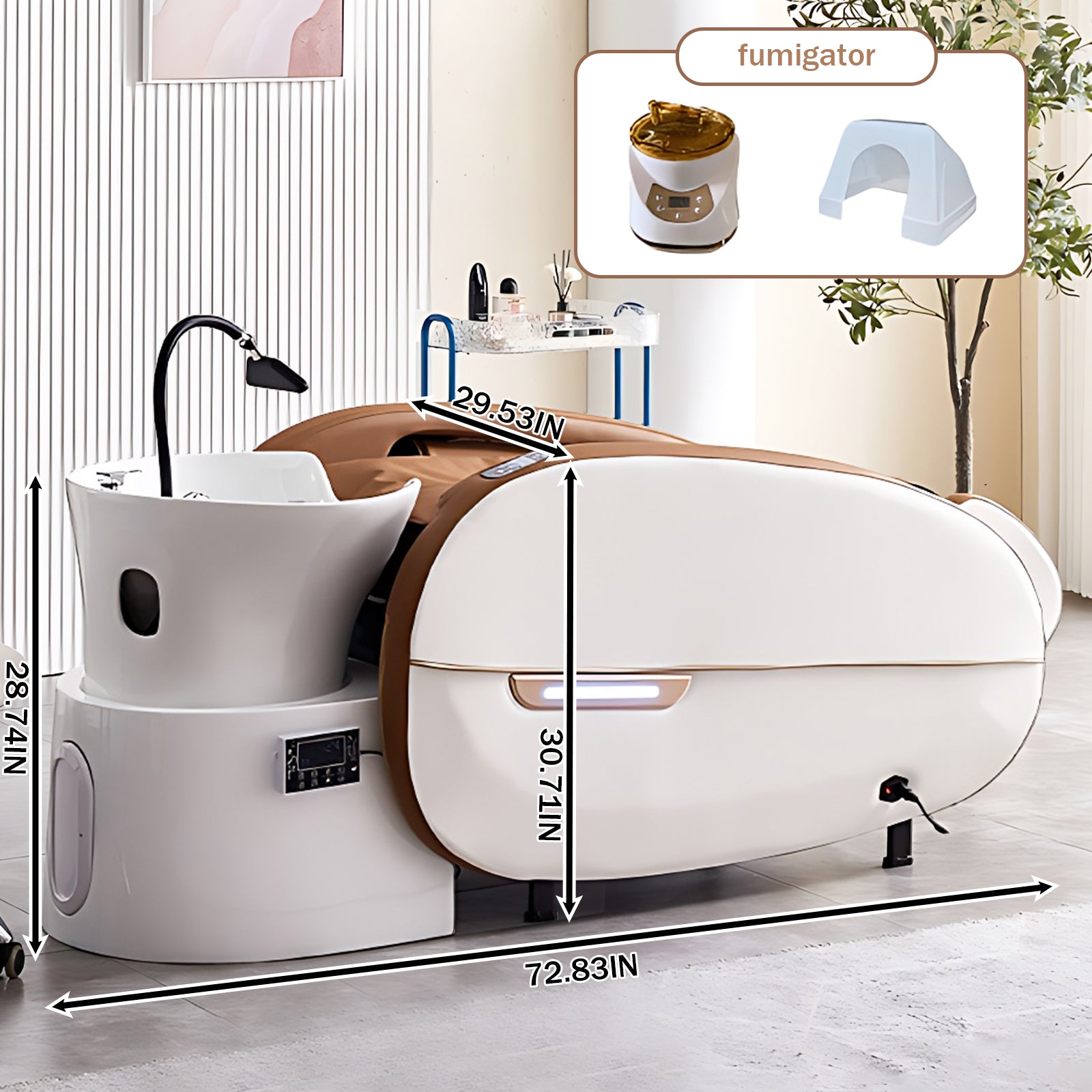Plumbed Lux Salon Spa Full Body Massage Head Spa Bed XTC908