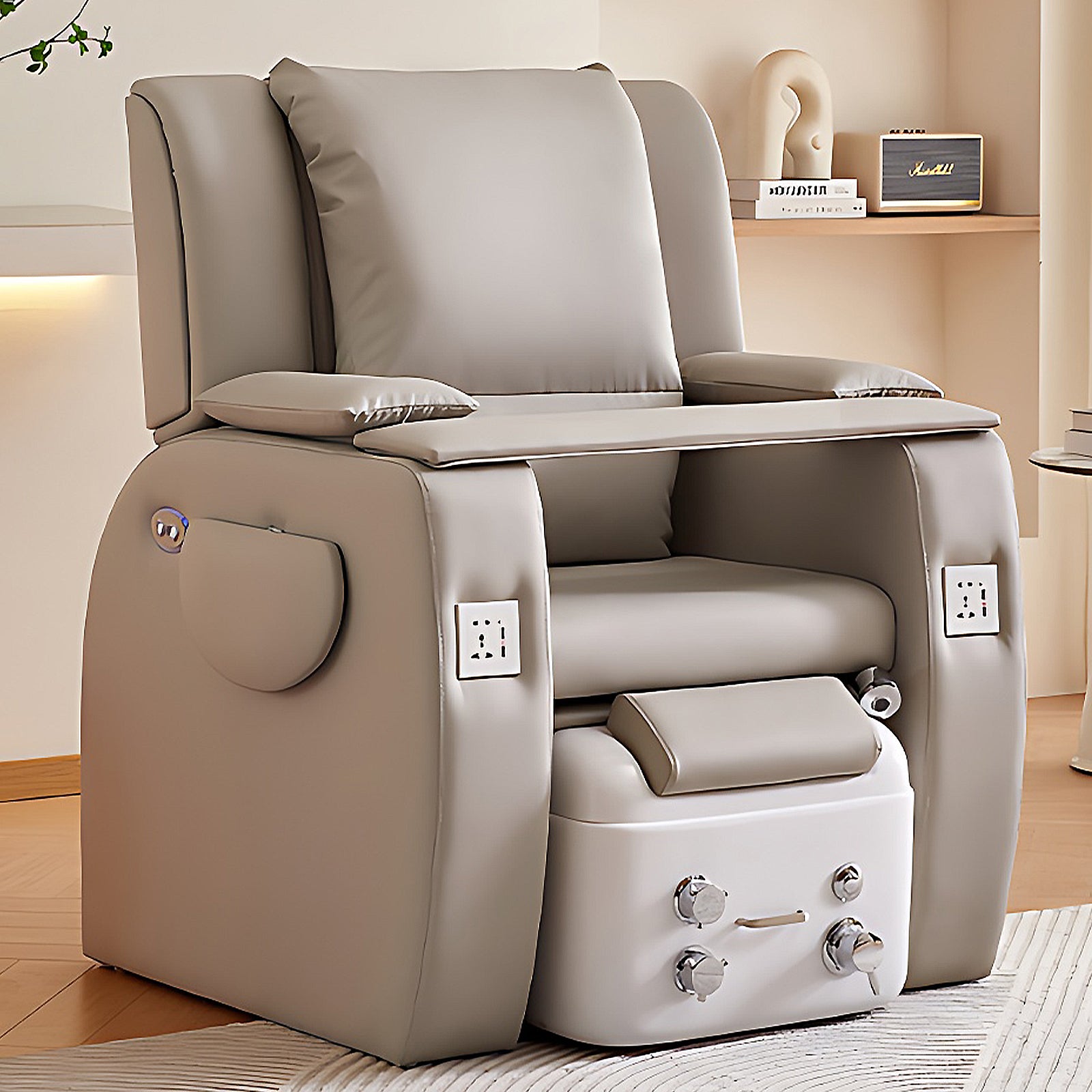 Foot Spa Chair Multi-functional Beauty Pedicure Chair Khaki