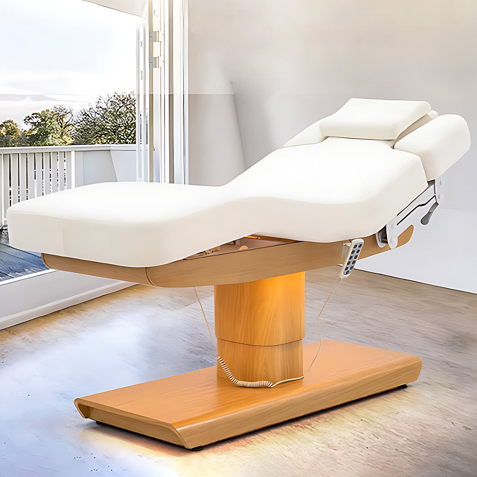 Intelligent Heated Massage Table with Adjustable Armrest