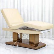 4.0 Motor Massage Table-Electric Massage Table with White Modern Double Column Design Smart Heating