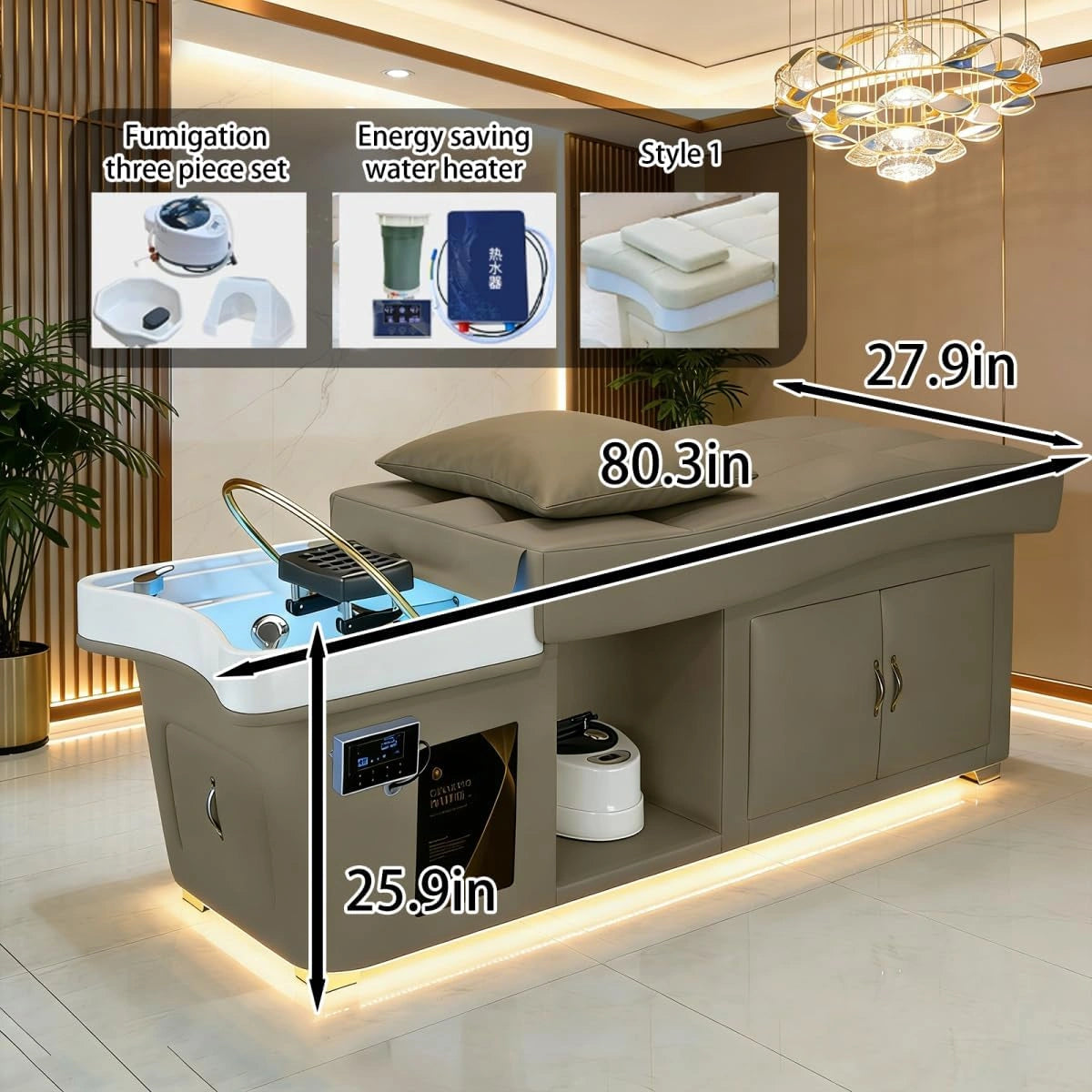 Head SPA Facial Shampoo Bed with Professional Function LXT1070