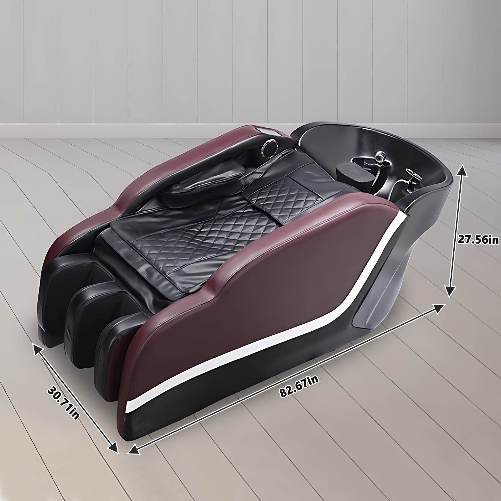 Electric Shampoo Bed Equipped with Shampoo Basin and Multifunctional Shampoo Massage Table