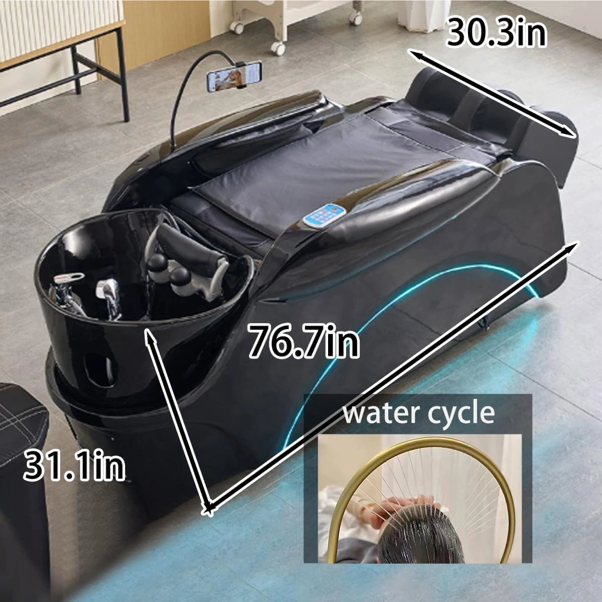 Full Body Massage Head Spa Shampoo Bed Includes Water Circulation LXT1085