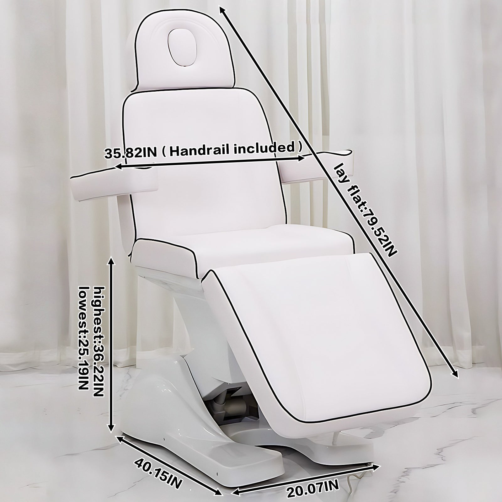 Intelligent Facial SPA Chair Includes Multi-Angle Adjustment Black and White Style