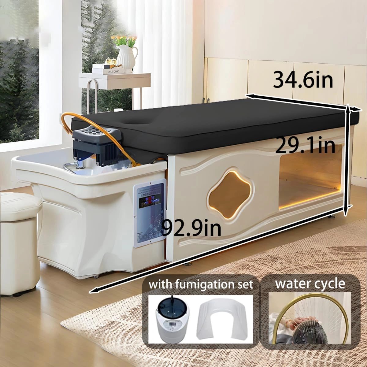 Head SPA Shampoo Bed with Ambient Lighting LXT1075