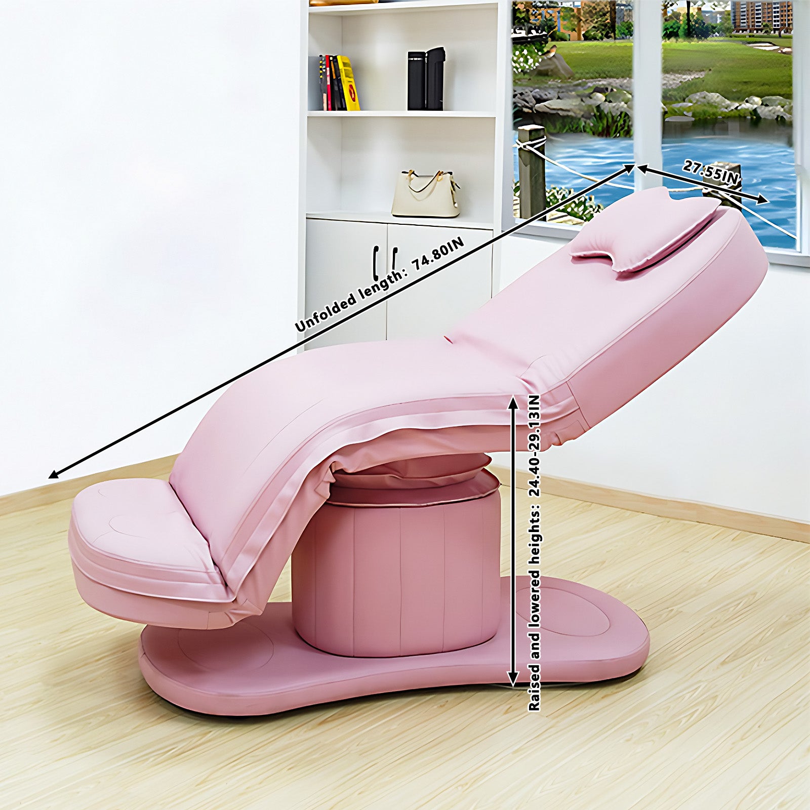 Pink Multi-angle Adjustment Massage Table