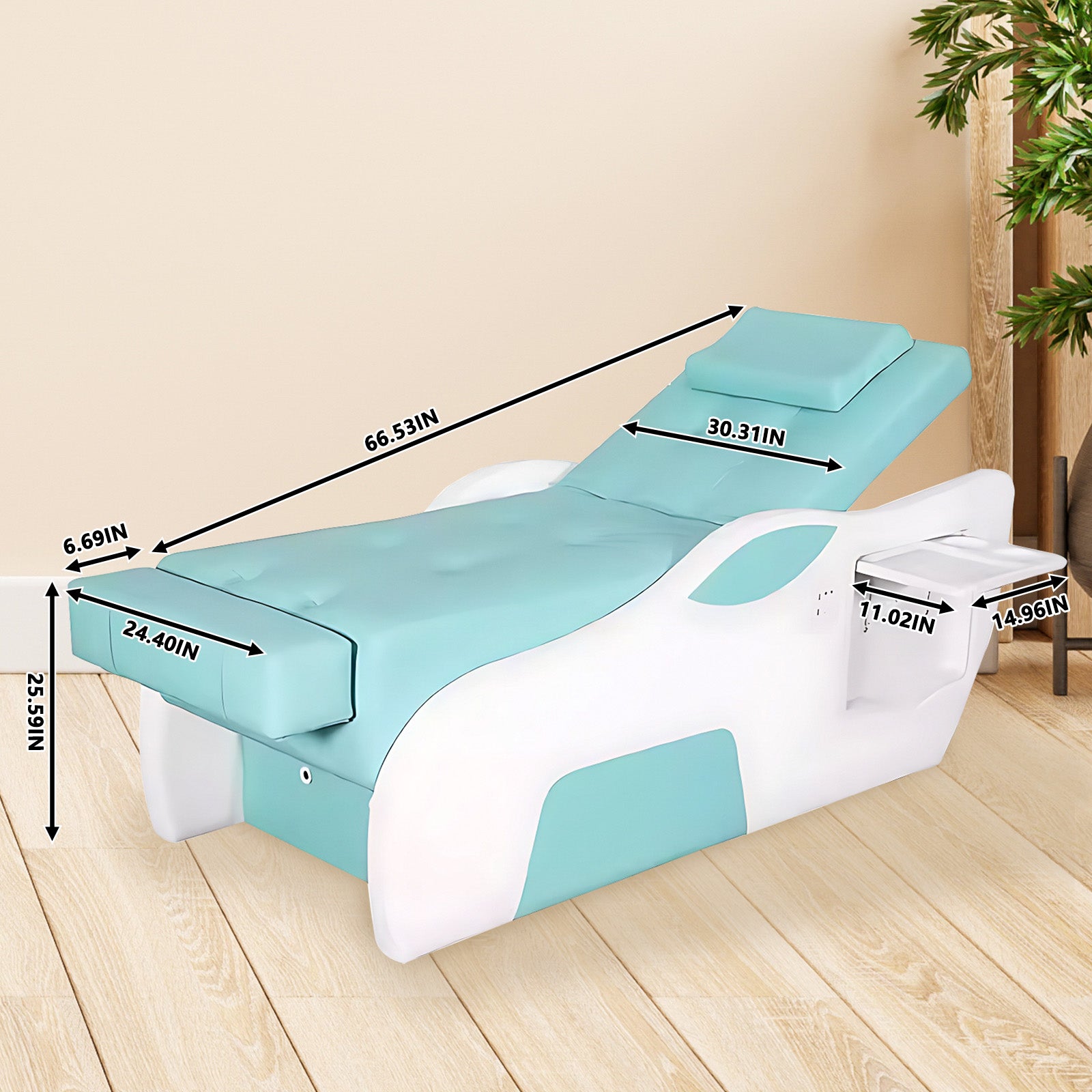 High-Quality Blue Leather Intelligent Adjustable Massage Bed