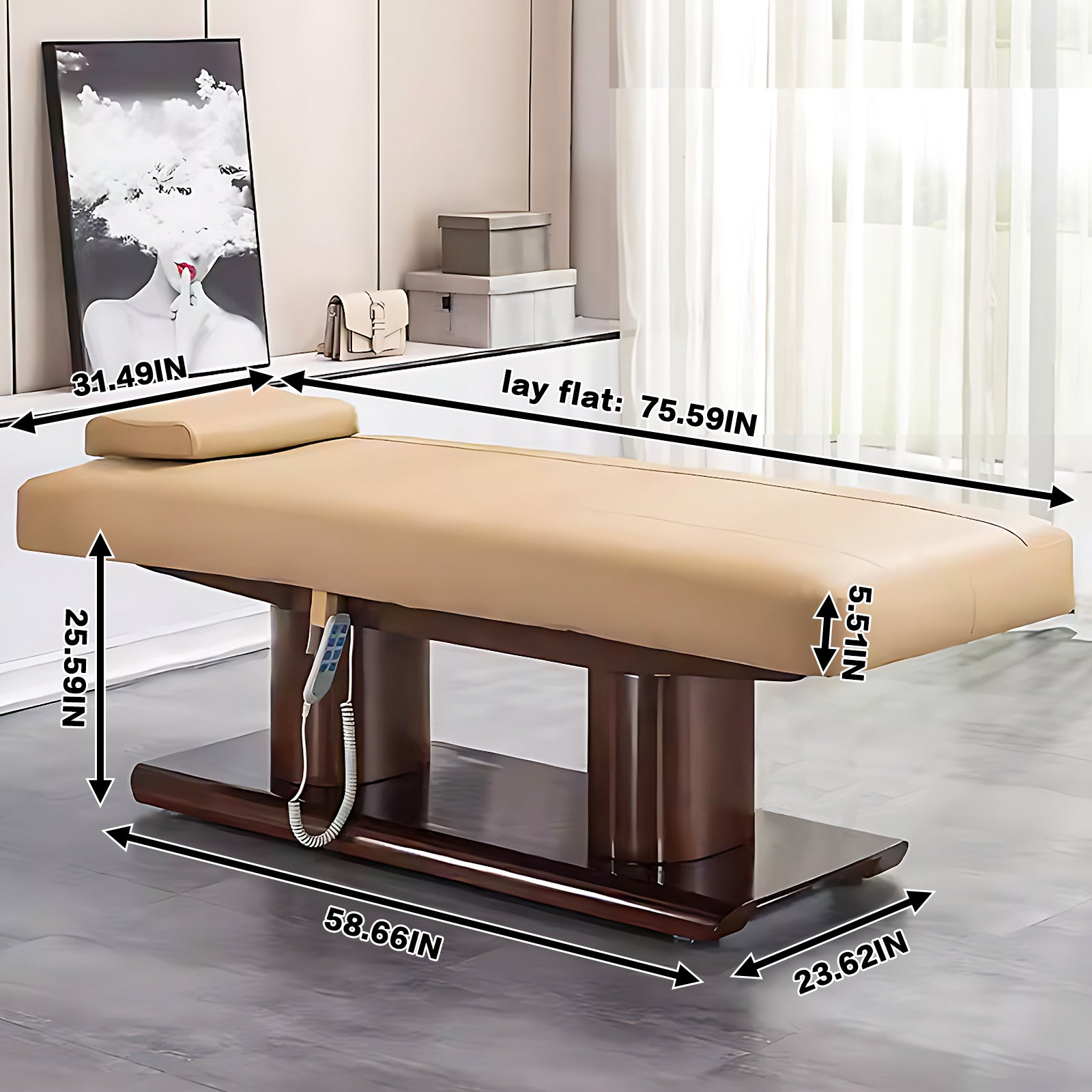 Versatile Electric Massage Table Bed Heating Function