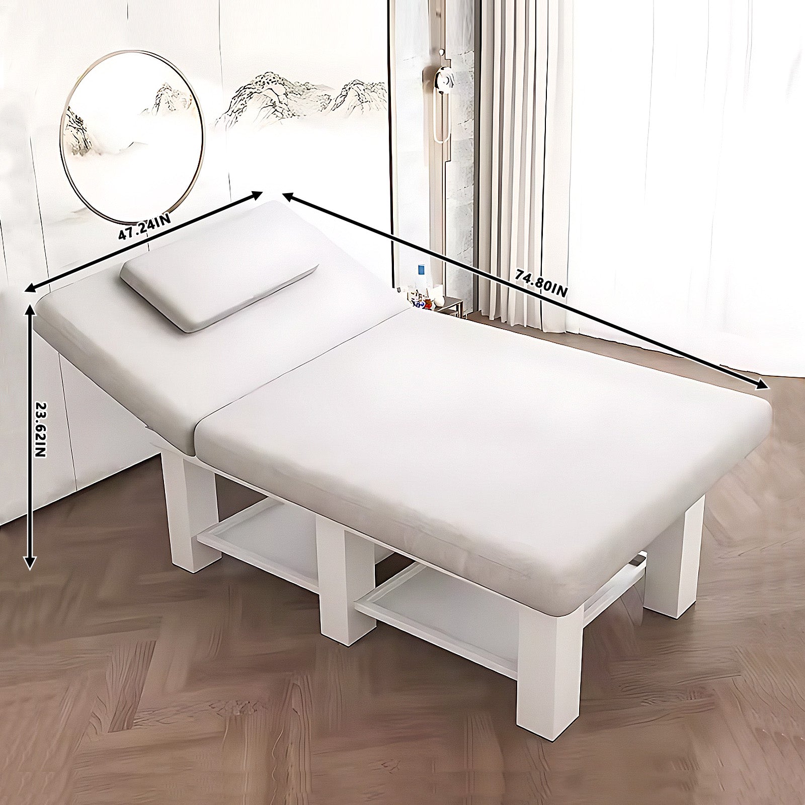 Elegant Spa Massage Bed with Extra-Wide Surface