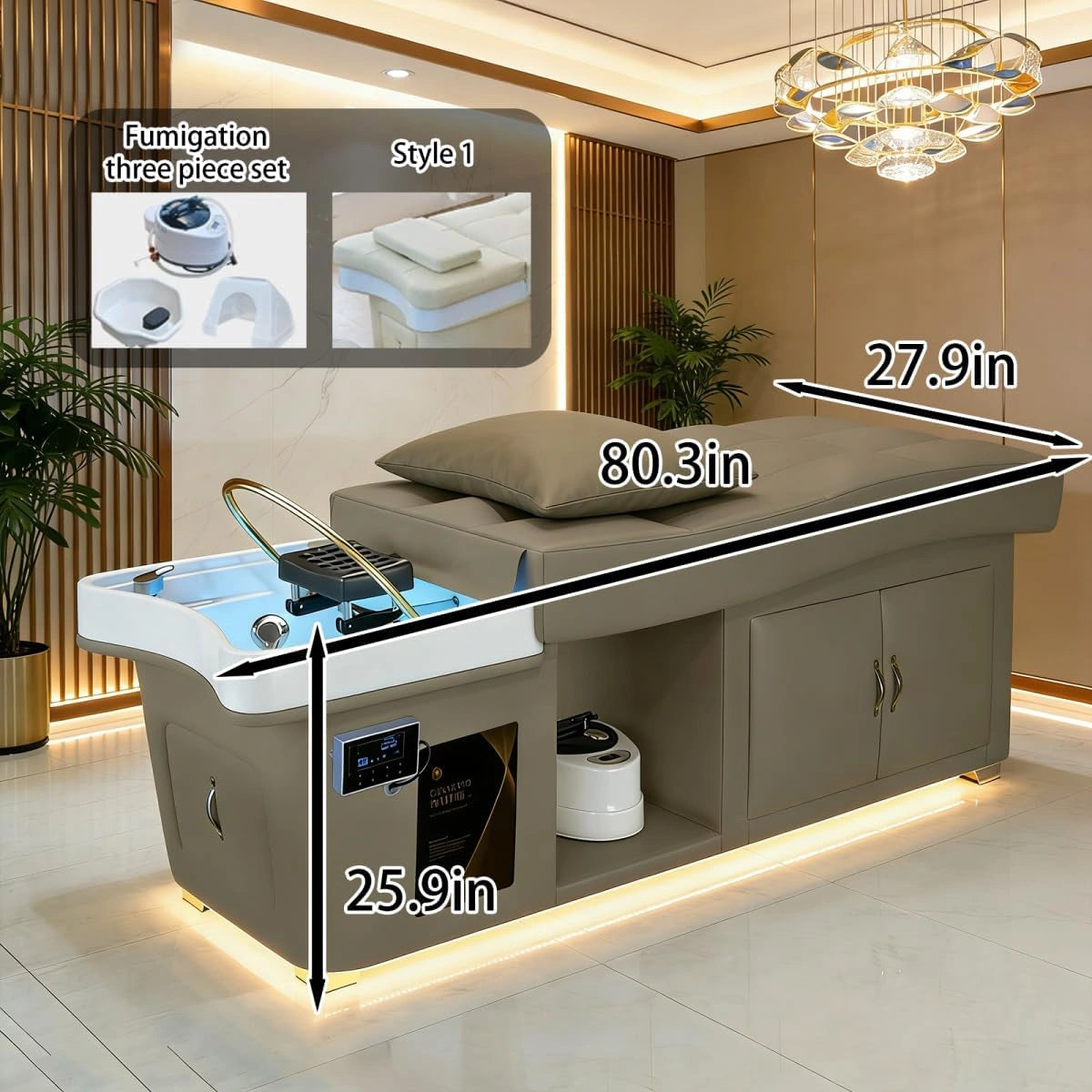 Head SPA Spacious Shampoo Bed LXT1069