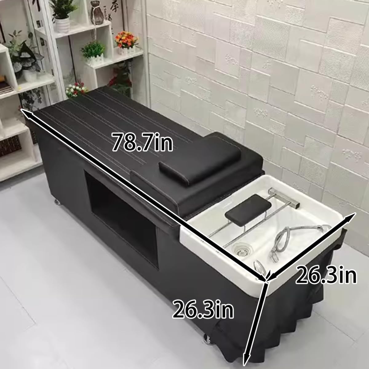 Black Modern Hair Spa Shampoo Bed LXT-1061