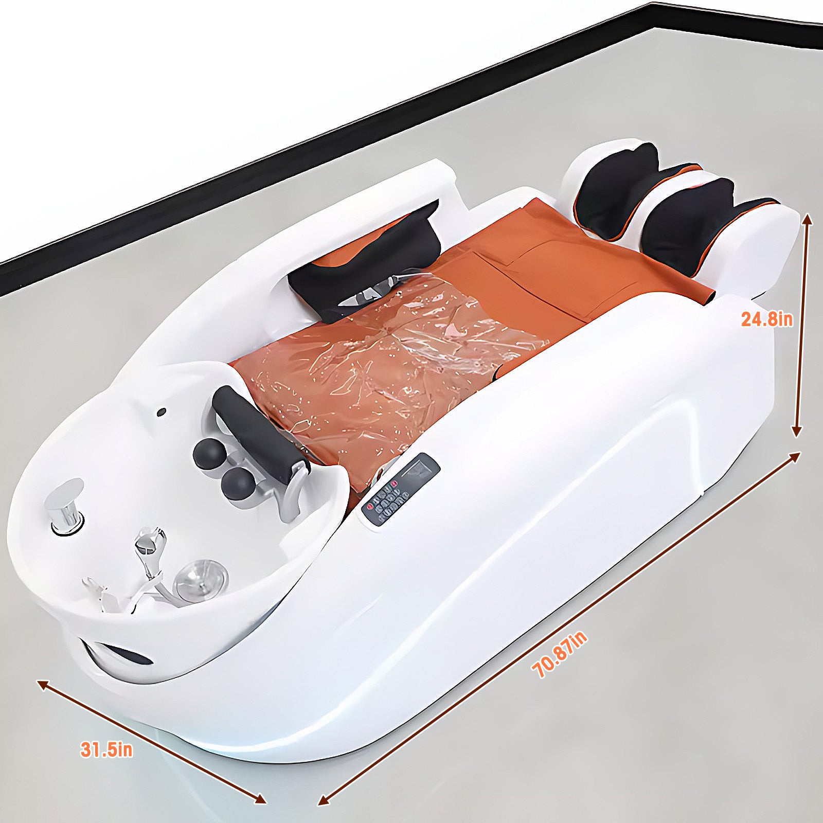 Shampoo Massage Bed With Water Circulation LED Ambient Light