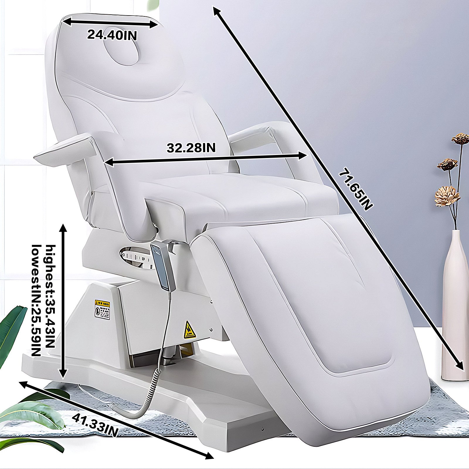 Smart Electric Beauty Spa Chair Massage Multi-angle Adjustment Adjustable Armrest