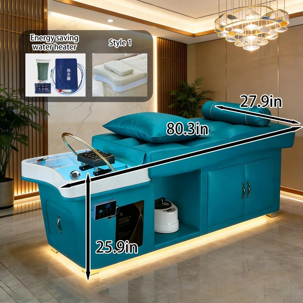 Head SPA Shampoo Bed Includes Water Circulation LXT1088