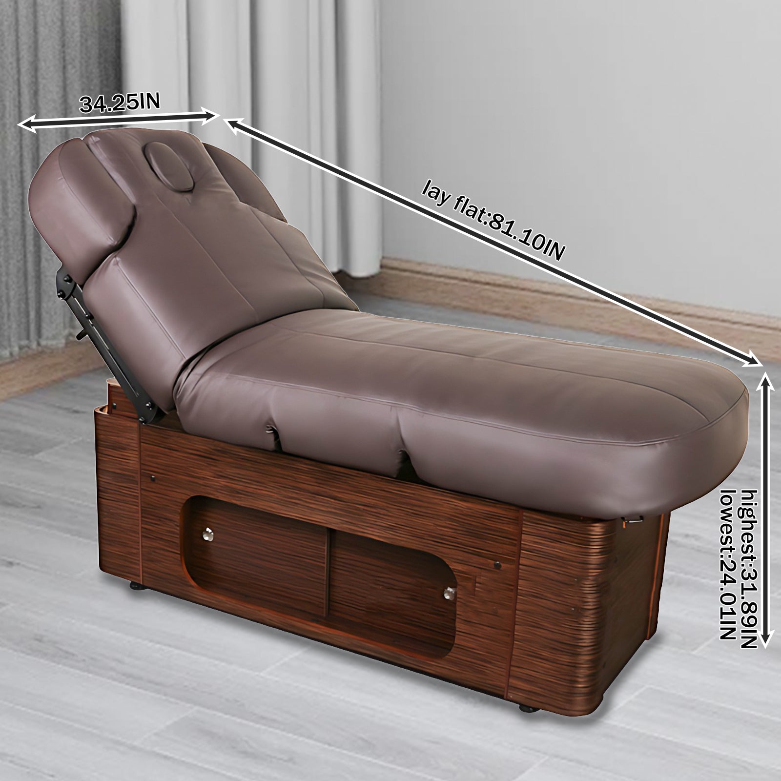 4.0 Motors Massage Table SPA & Facial Beauty Bed Includes Height and Angle Adjustable Storage Space