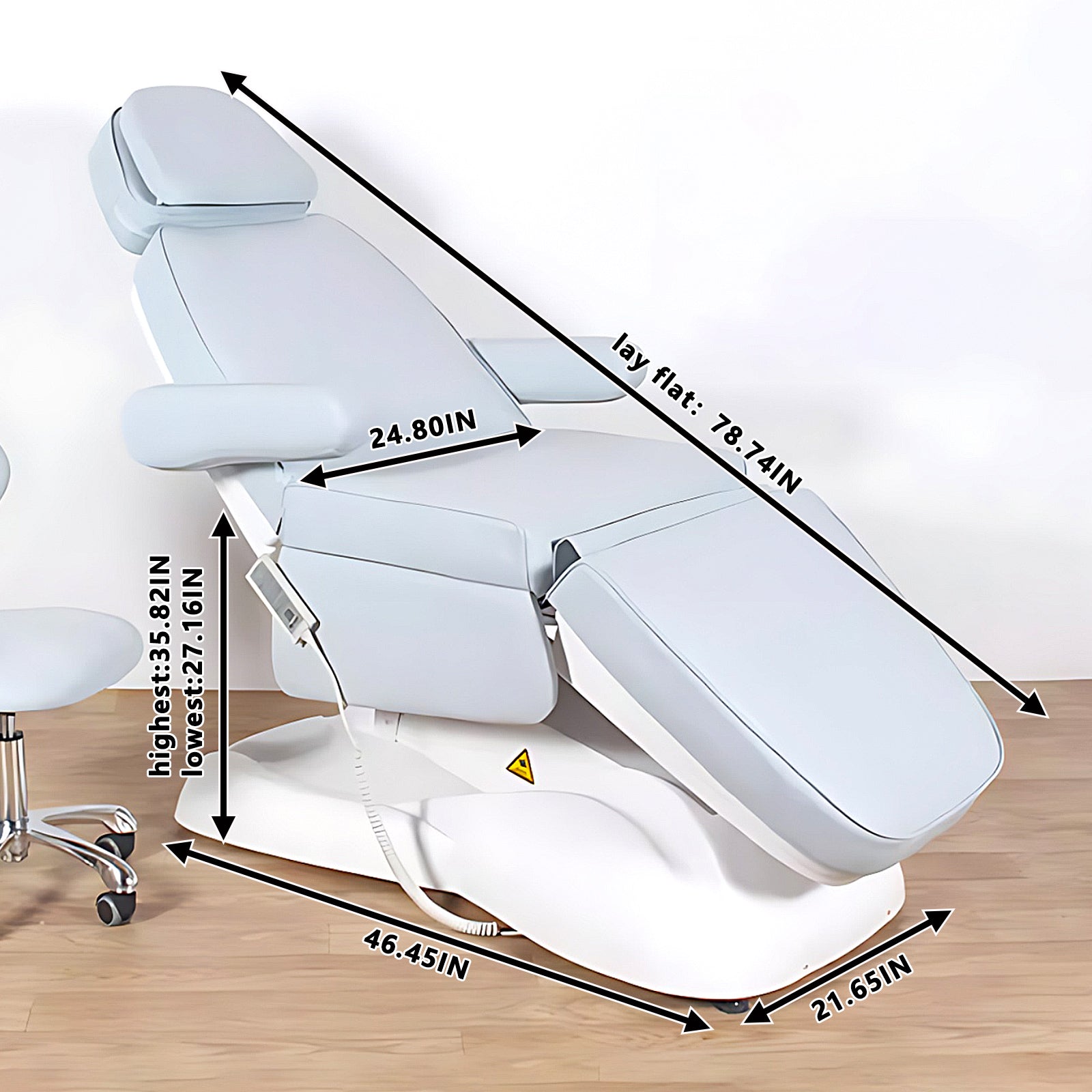 Electric Massage Table Leather with Headrest and Armrest are Removable