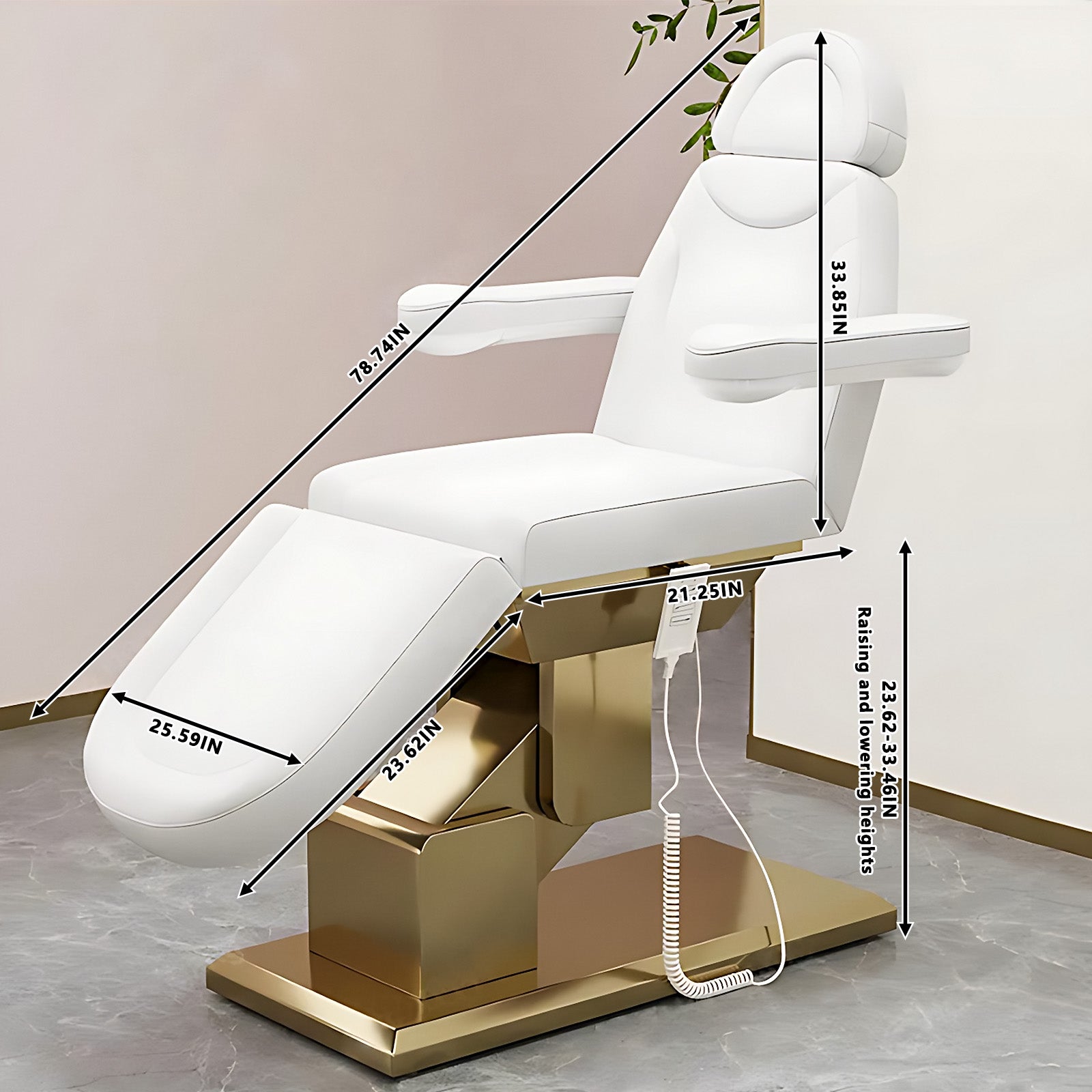 Electric Facial Beauty Chair Massage Table Includes Multi-Angle Adjustment