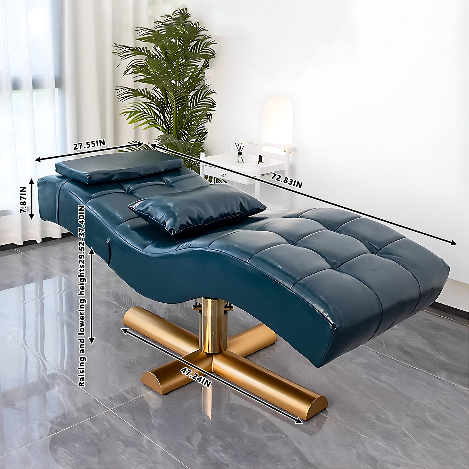 Massage Table with SL Curve Ergonomic Design (Blue)