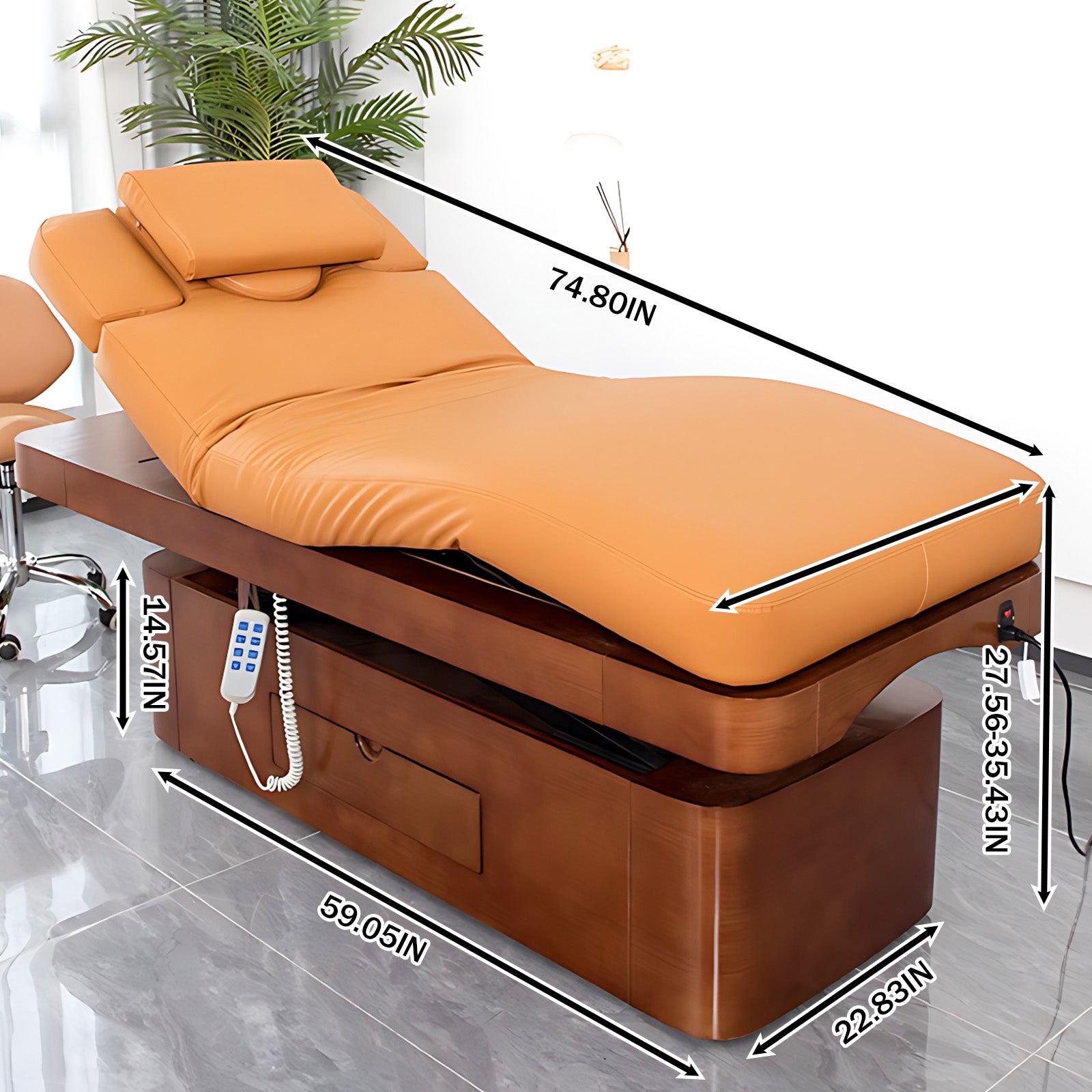 Electric Massage Facial Spa Bed Heavy Base Support  AMC-225