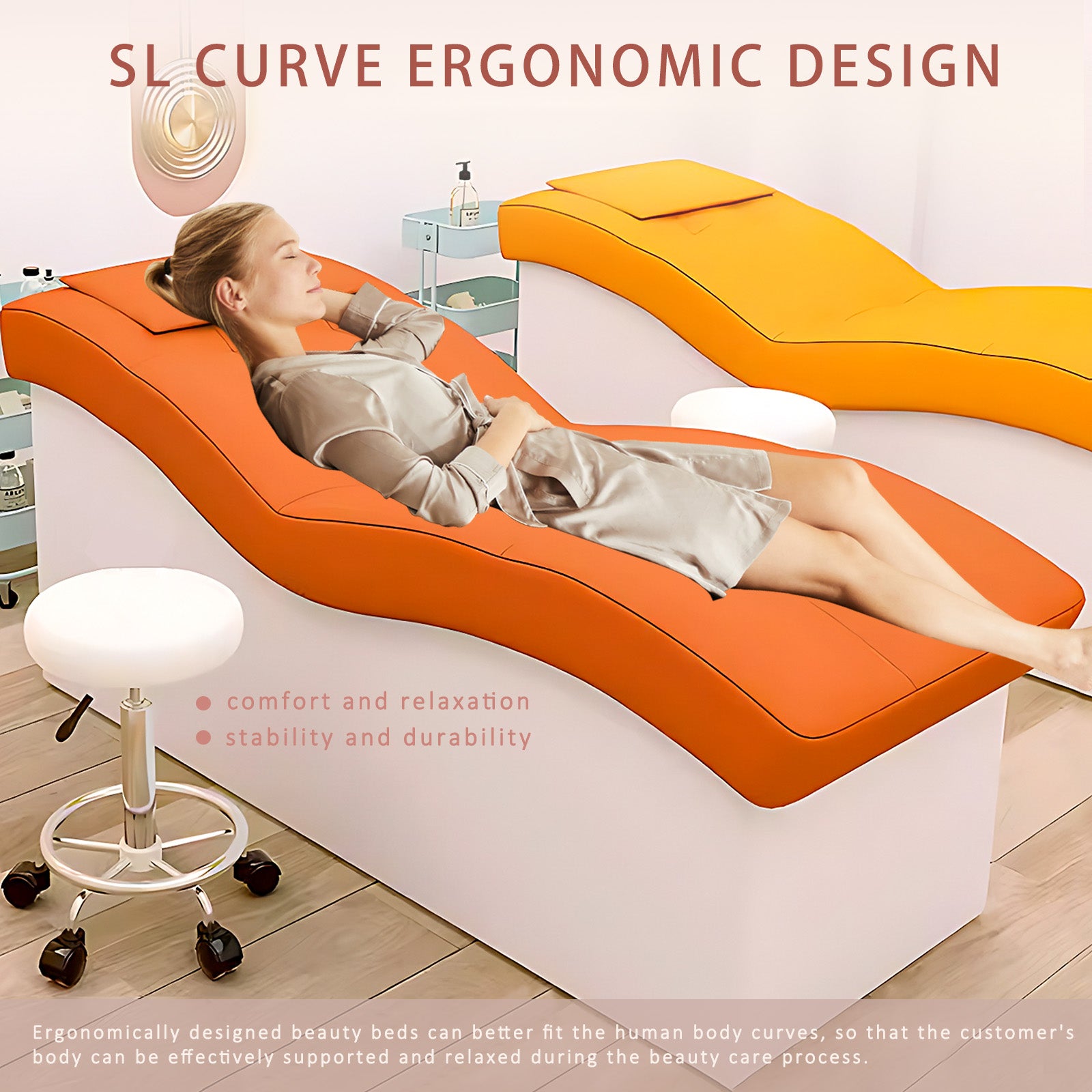 Massage Table SL Curve for Tattoo Shop Spa Treatment