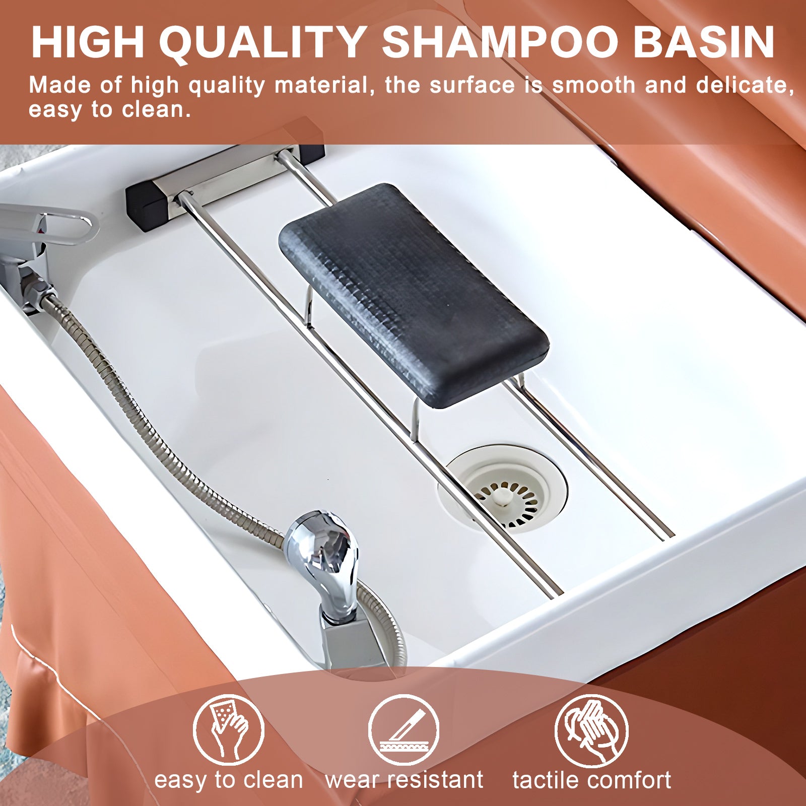 Salon Shampoo Bowl-Massage Table Includes Open Storage &Chair Set