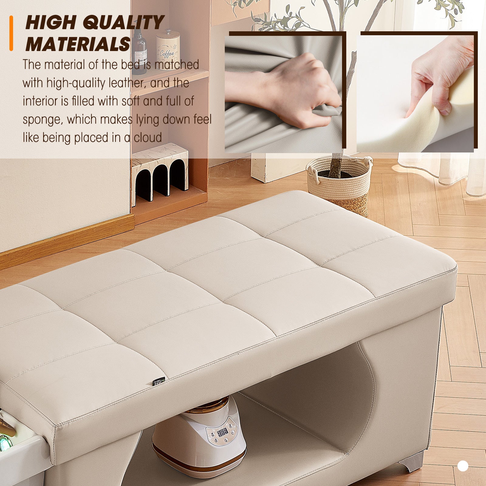 Salon Multi-functional Thai Style Shampoo Bed Fumigation Heater and Water Circulation