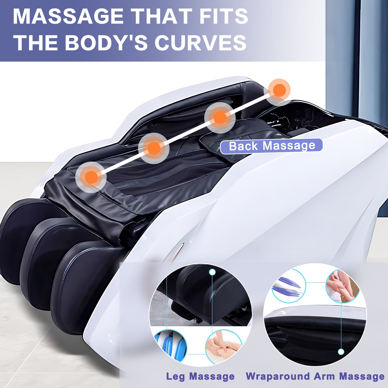 Plumbed Smart Shampoo Bed with Full Body Massage & Adjustable Leg Support XTY137