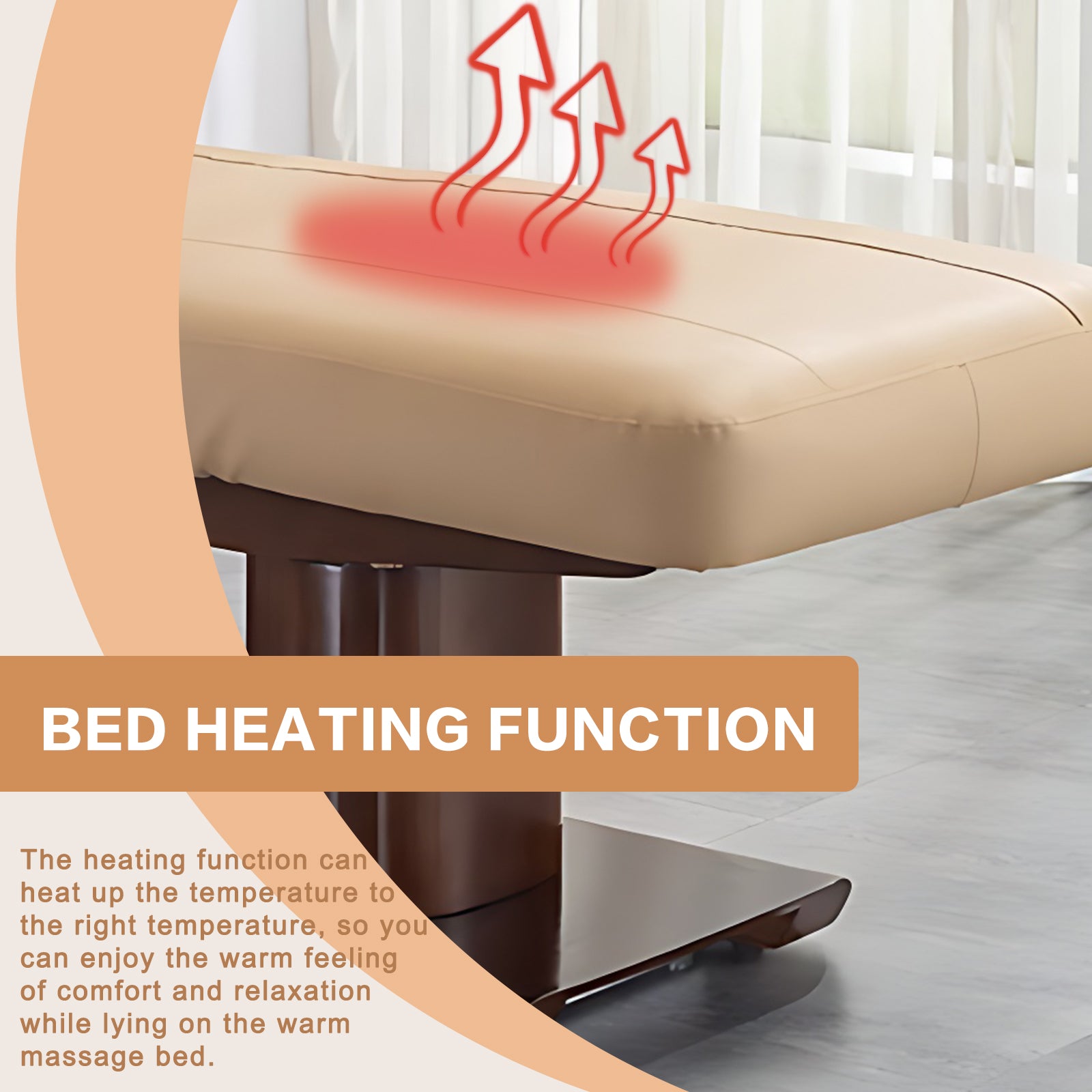 Versatile Electric Massage Table Bed Heating Function