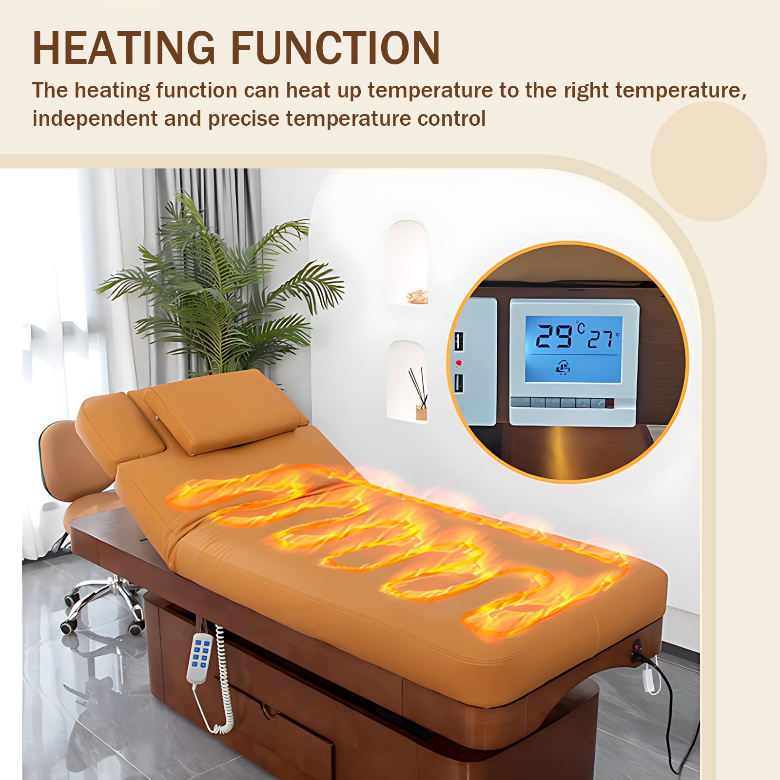 Electric Massage Facial Spa Bed Heavy Base Support  AMC-225