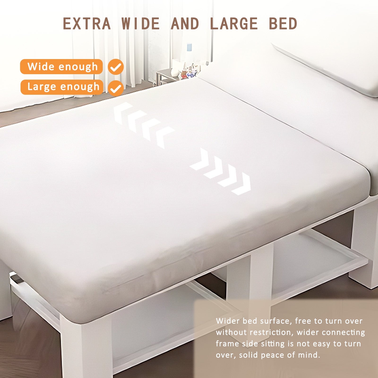 Elegant Spa Massage Bed with Extra-Wide Surface