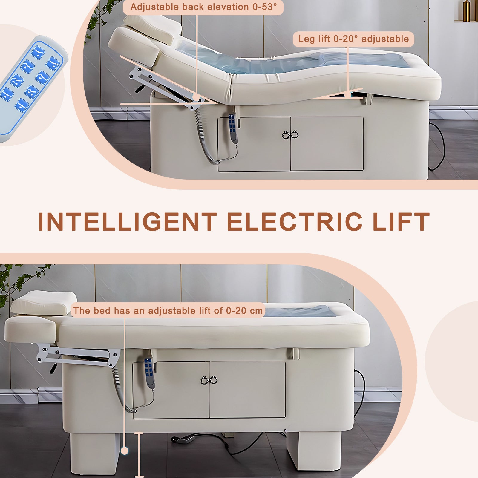 Electric Treatment Massage Table with Intelligent Electric Lift