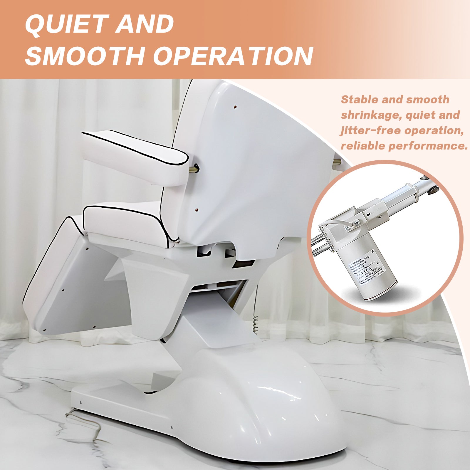 Intelligent Facial SPA Chair Includes Multi-Angle Adjustment Black and White Style