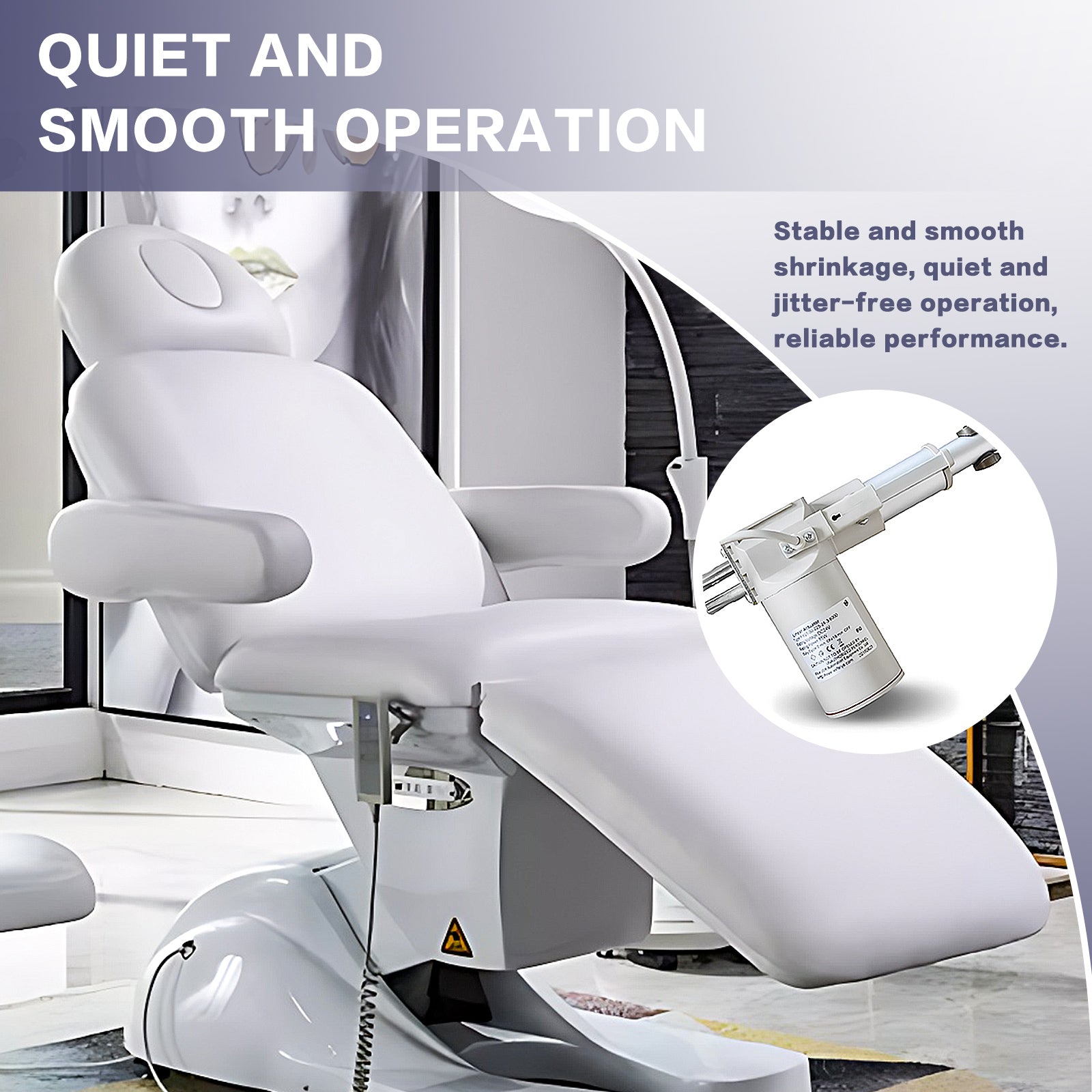 Multi-angle Adjustment Massage Table White with USB