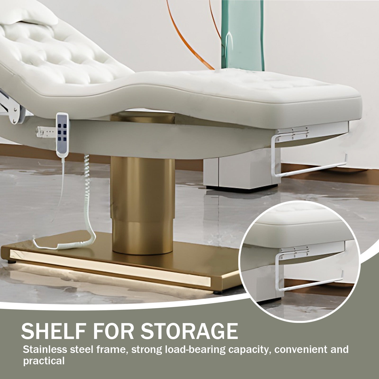 Smart Massage Table with Luxurious and Elegant Design Facial & SPA Bed Includes Adjustable Angle and Height