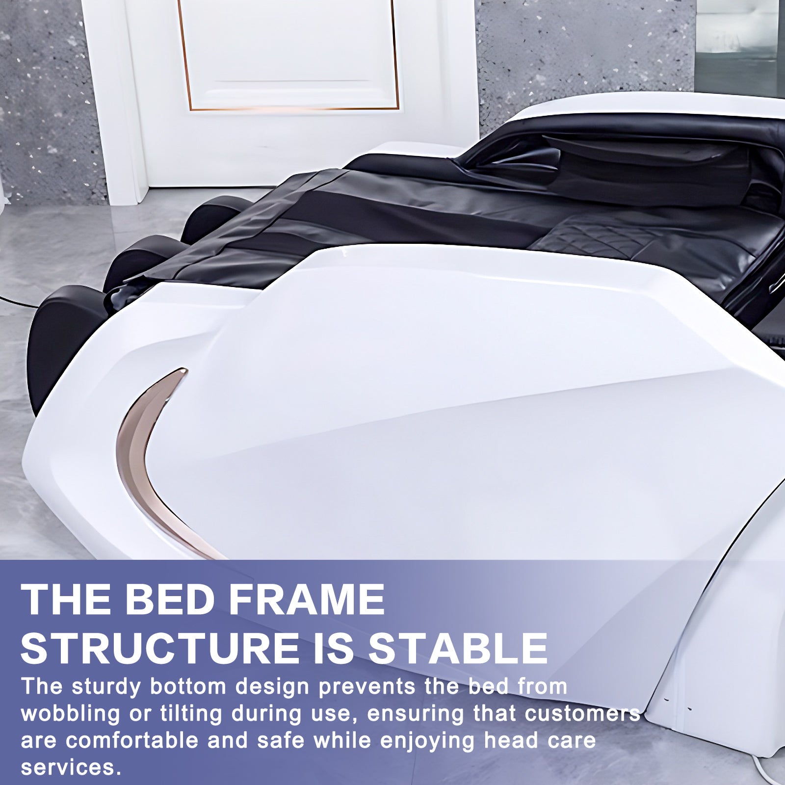 Plumbed Smart Shampoo Bed with Full Body Massage & Adjustable Leg Support XTY137