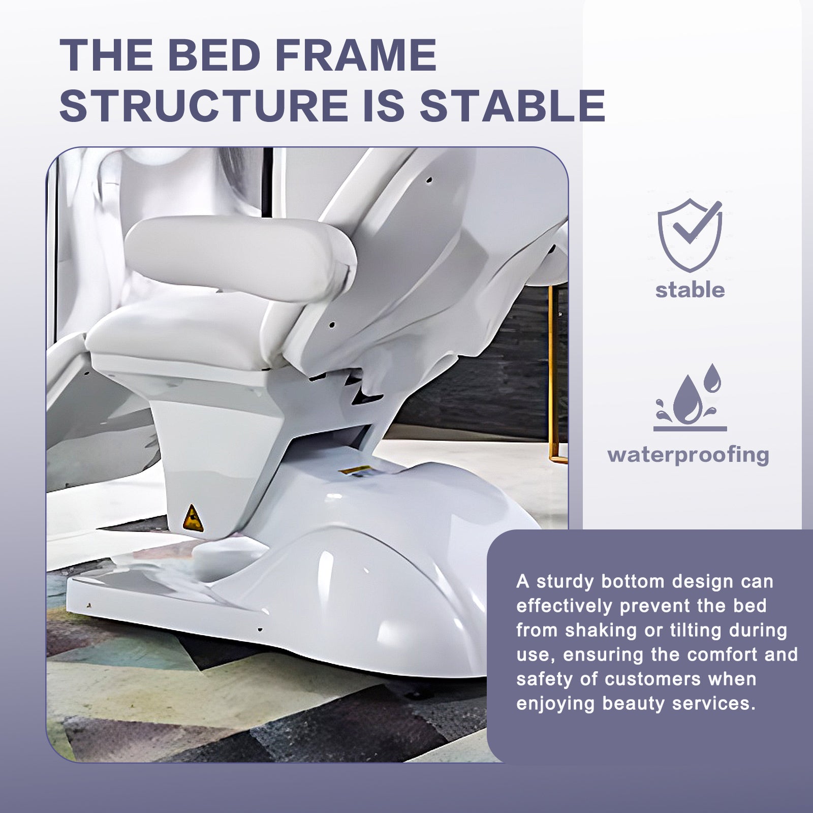 Multi-angle Adjustment Massage Table White with USB