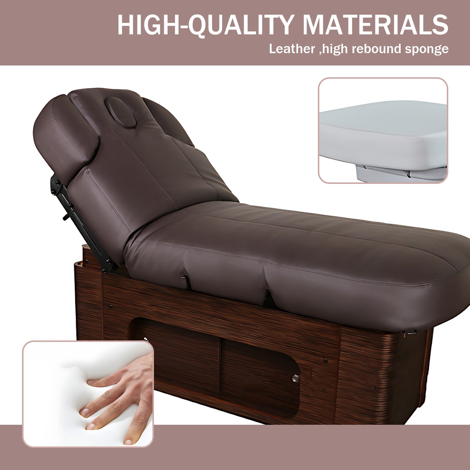 4.0 Motors Massage Table SPA & Facial Beauty Bed Includes Height and Angle Adjustable Storage Space