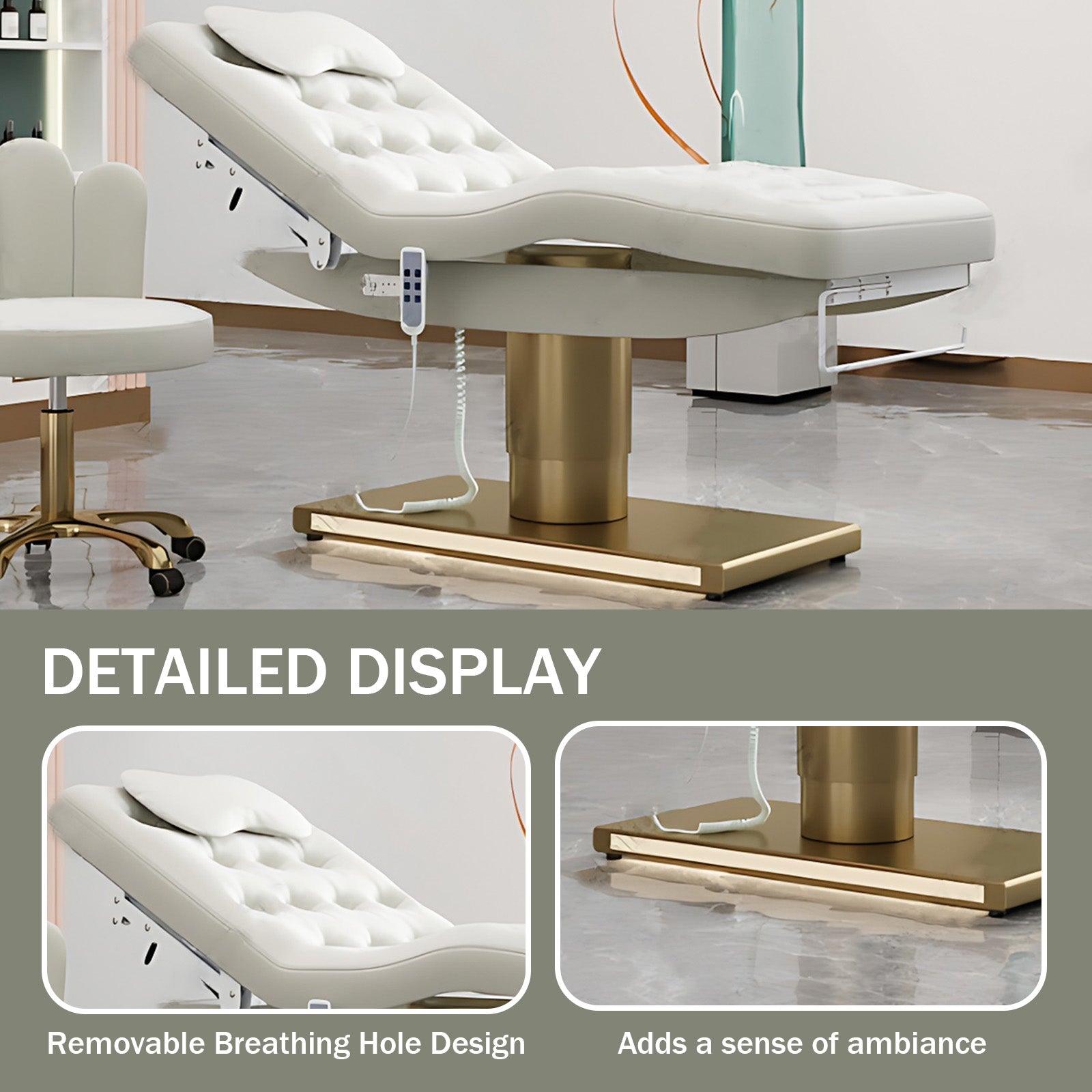 Smart Massage Table with Luxurious and Elegant Design Facial & SPA Bed Includes Adjustable Angle and Height