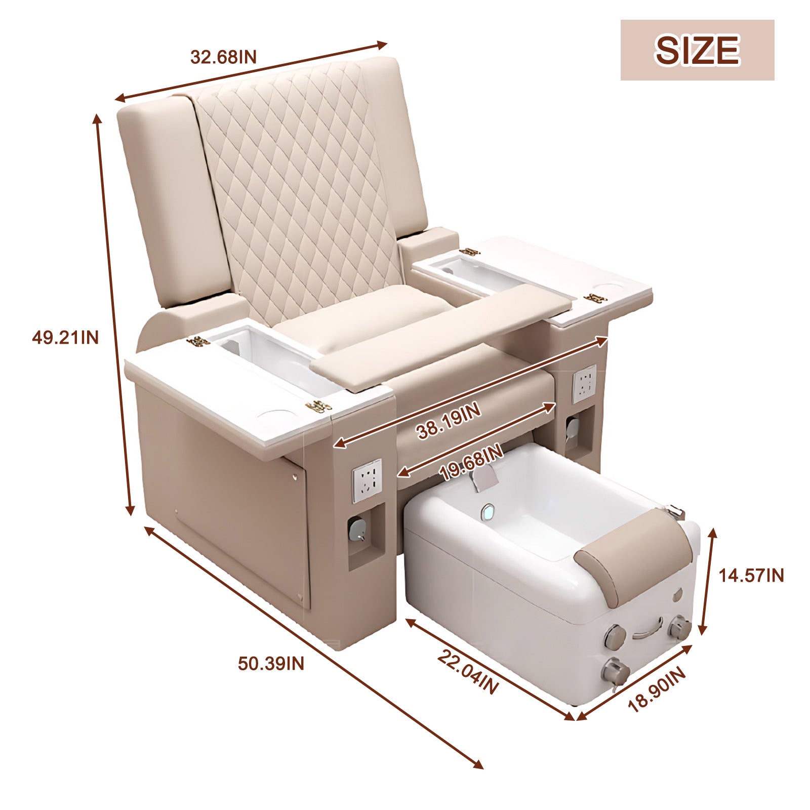 Modern Multifunctional Adjustable Backrest Intelligent Foot Bath Chair