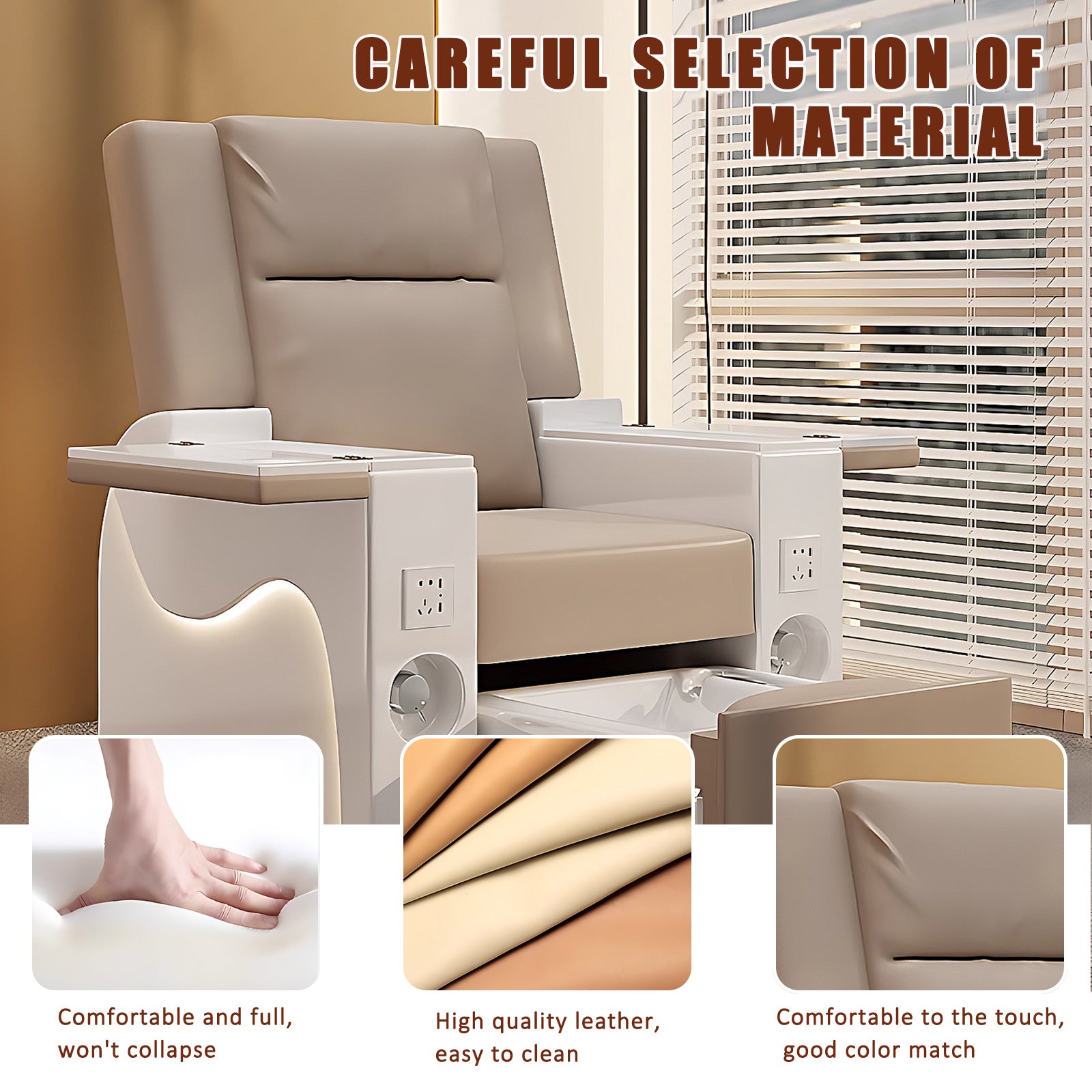 Beauty, Nail Salon, Foot Bath Integrated Spa Chair