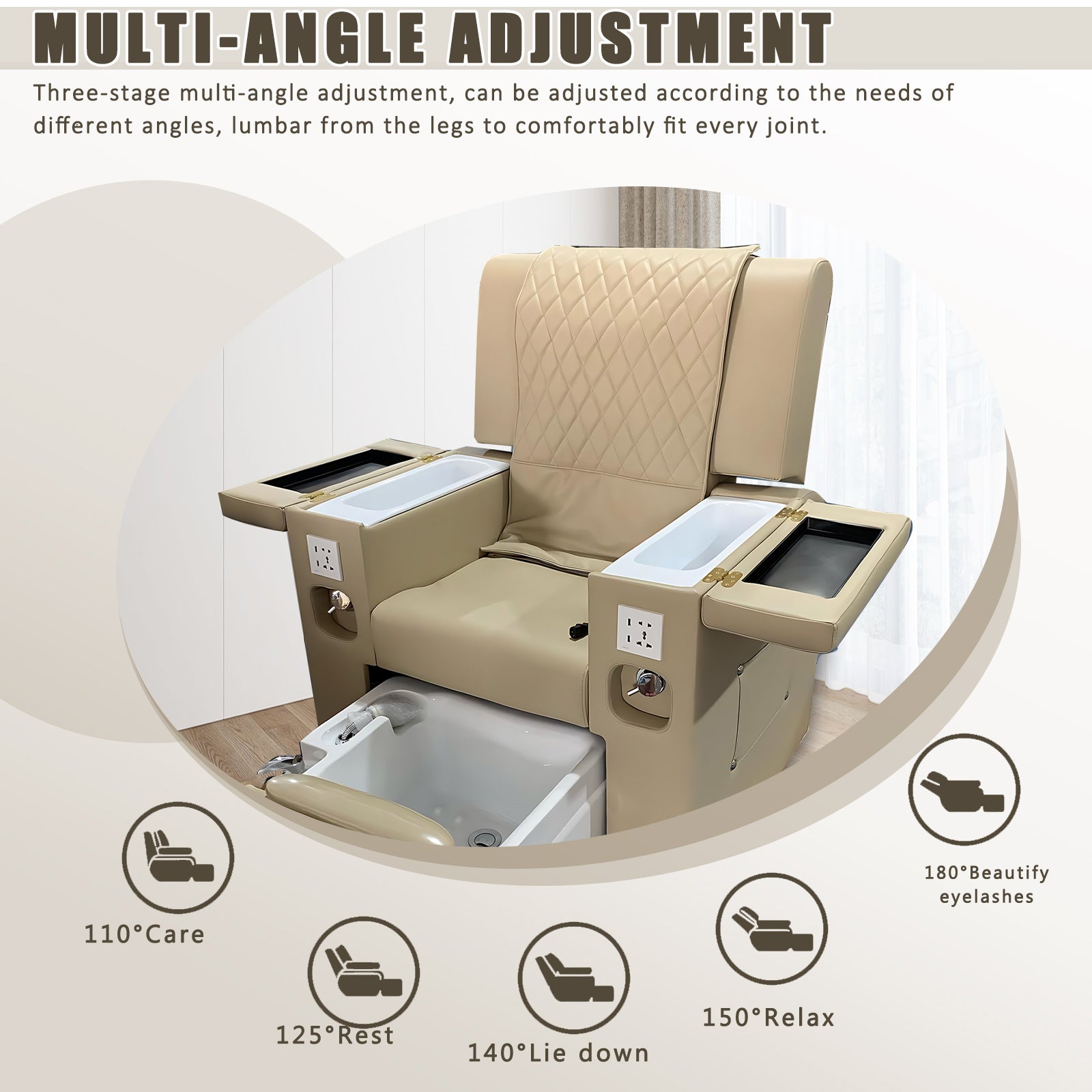 Nail Beauty Salon Single Person Foot Bath Intelligent Spa Chairr