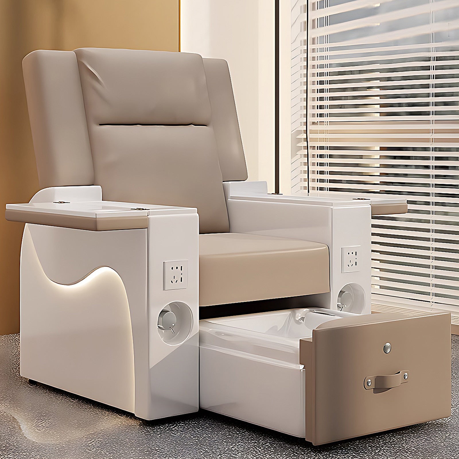 Reclining Pedicure Chair Plumbing AMY04