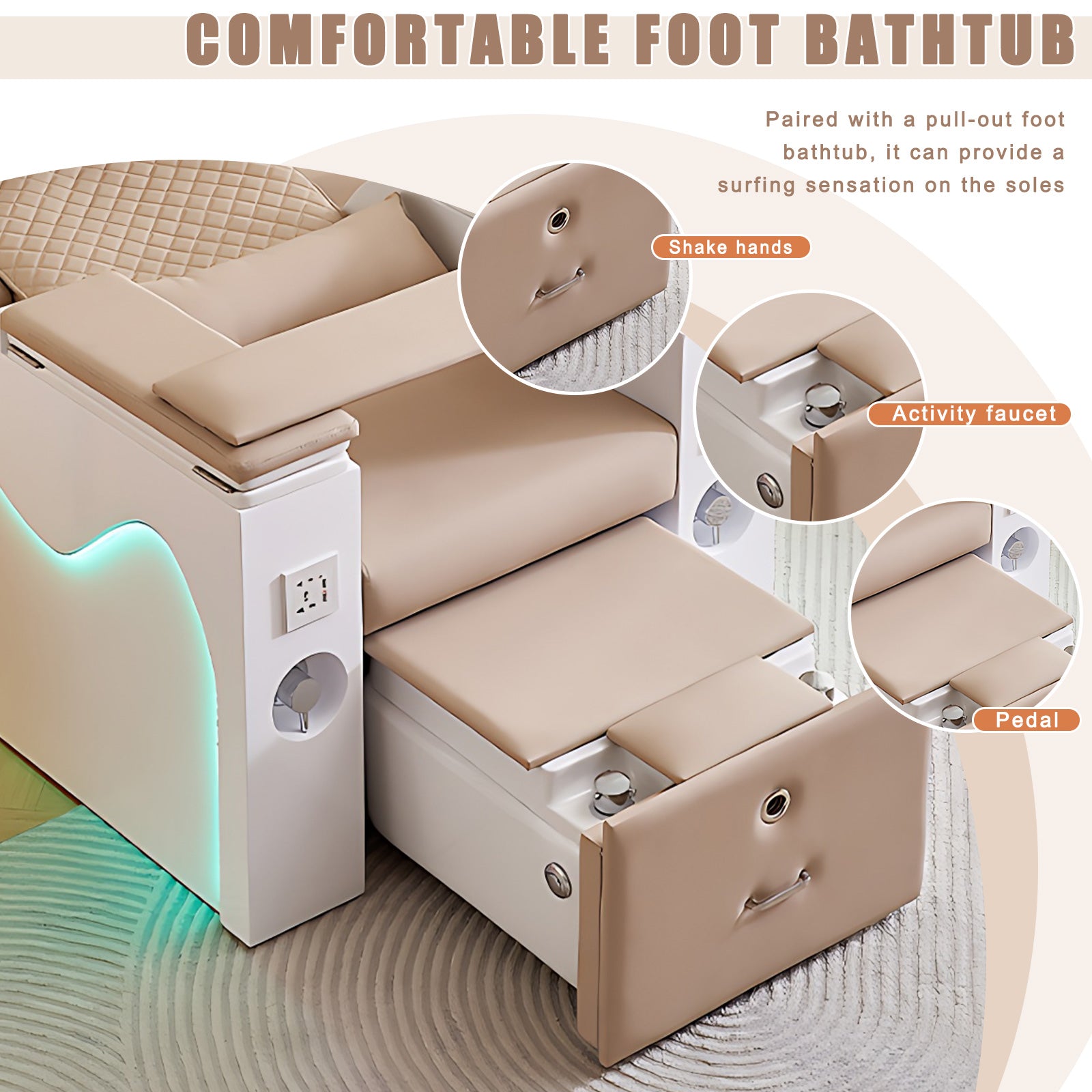 Equipped with Intelligent Foot Bath Bathtub and Spa Chair