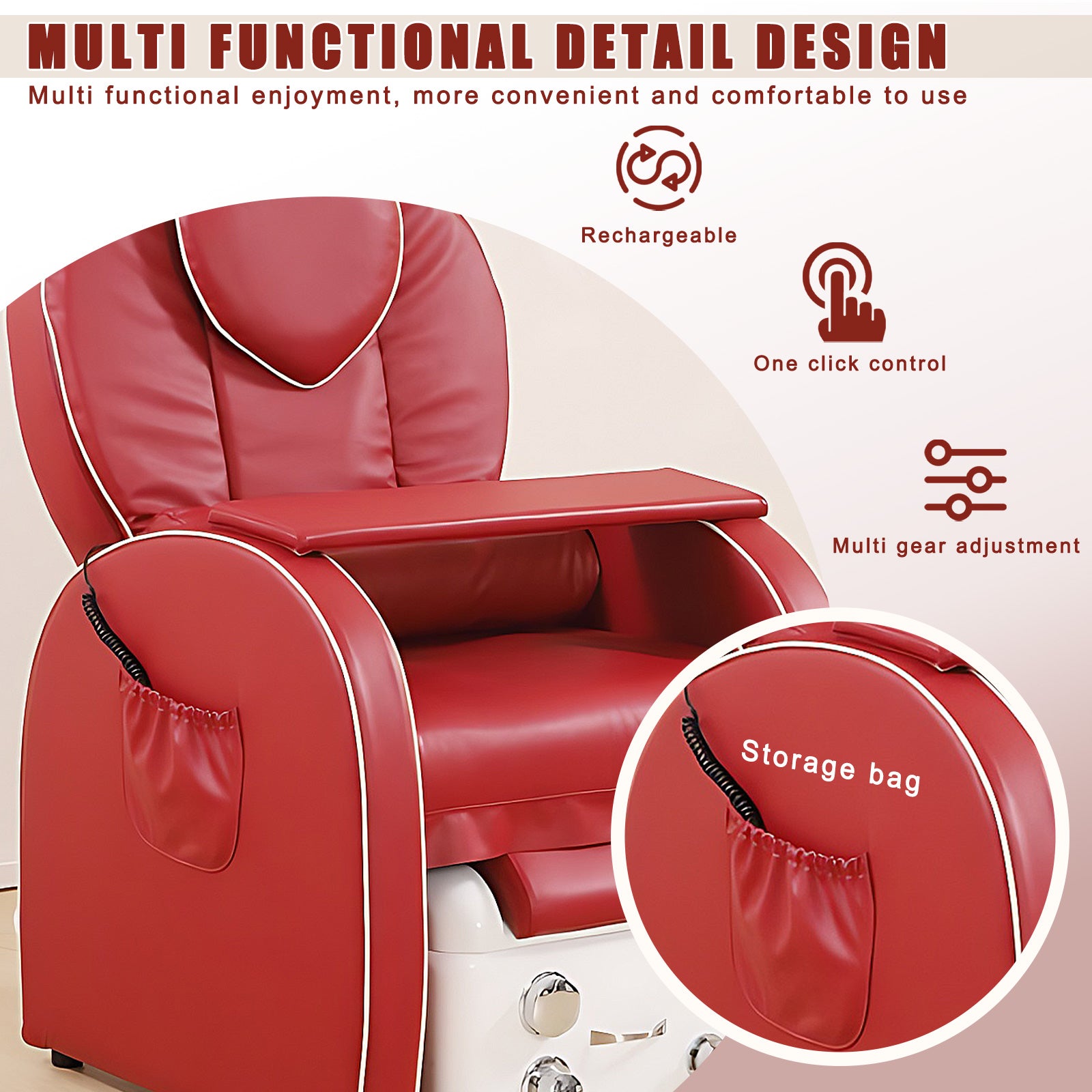 Modern Luxury Foot Massage and Spa Chair with Foot Bath