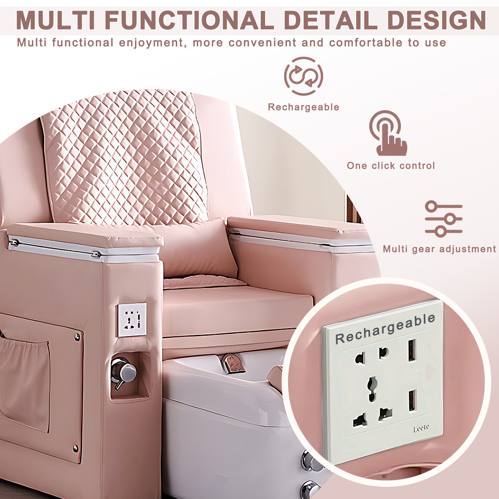 Spa Chair with Intelligent Nail Art and Tattoo Functions