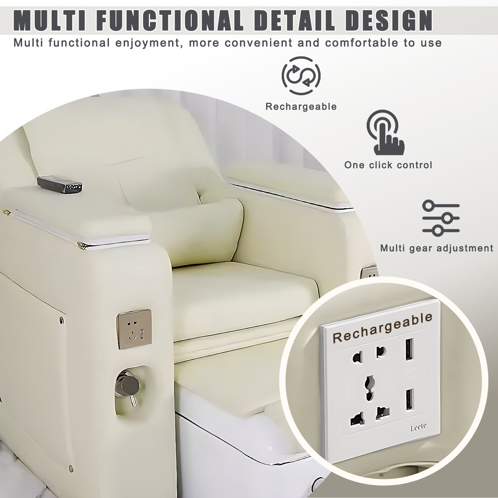 Foot Bath Chair with Intelligent Foot Bath Tub For Foot Care