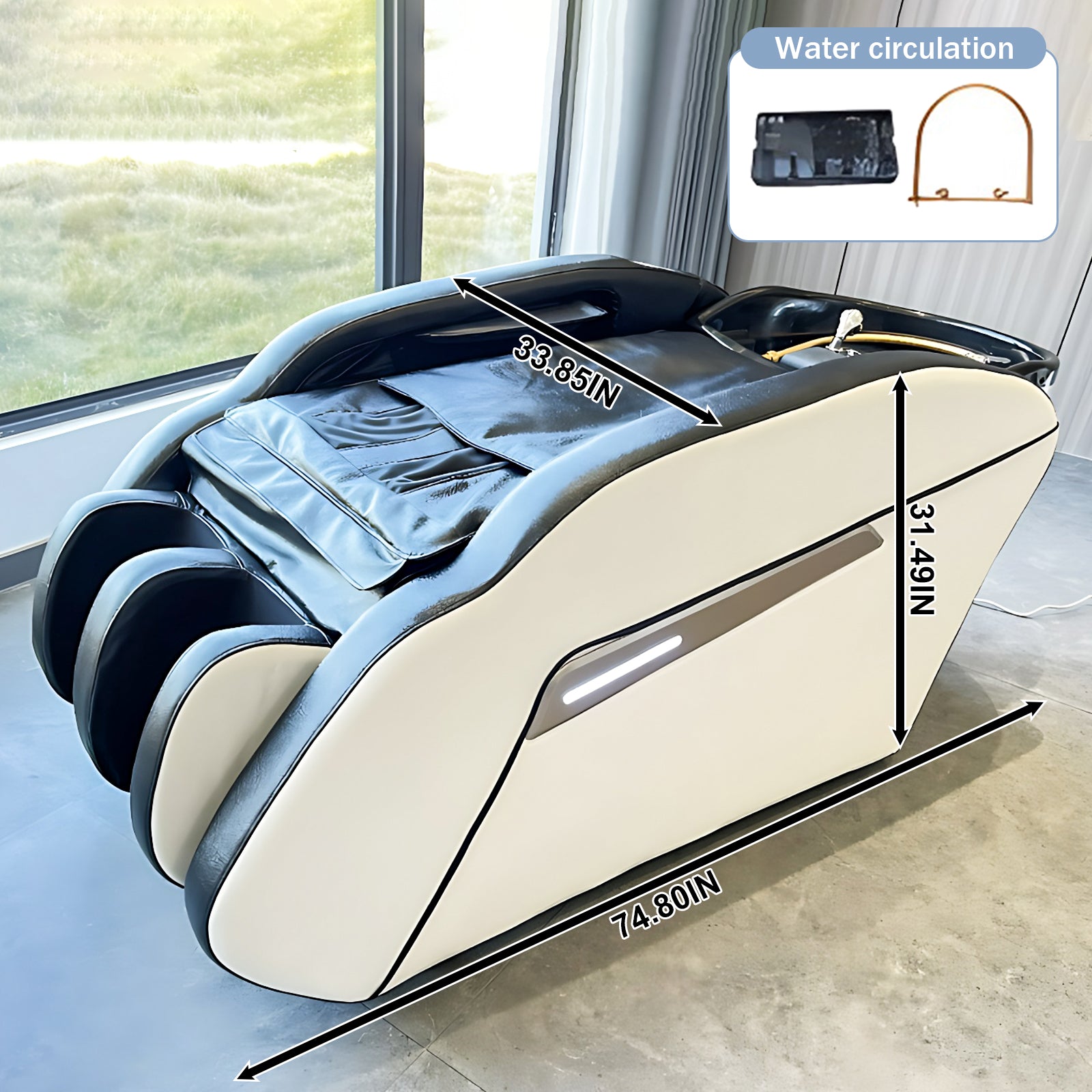 Salon Head Spa Massage Bed Includes Water Cycle Intelligent Massage Liftable Headrest